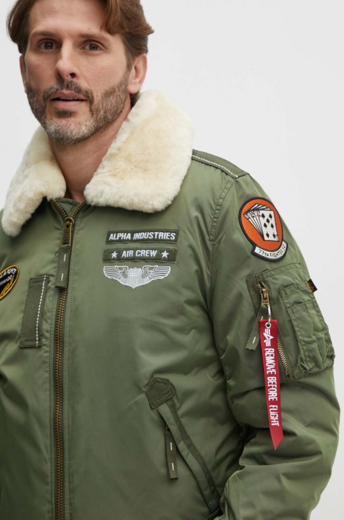 Alpha Industries bunda Injector III Air Force 198113.01 pánska zelená prechodná