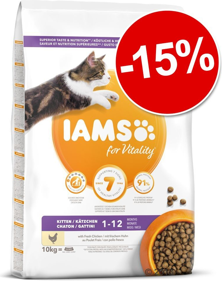 IAMS for Vitality Cat Adult Indoor chicken 10 kg