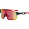 Techsuit - Bike Glasses (9337) - for Cycling, Sport Outdoor Activities, with UV Protection, PC Frame, Unisex - Black / Red