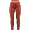 CRAFT Merino 240 oranžová s šedou Dámske funkčné spodky z merino vlny