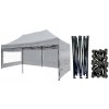 TENTino Nožnicový párty stan 3x6 m /6 nôh STEEL HEXAGON Farba opláštenia: 5A - ŠEDÁ