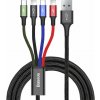 Baseus CA1T4-A01 Fast 4in1 kábel 2x Lightning, USB-C, MicroUSB 3.5A 1.2m Black