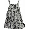 Dievčenské šaty GAP SIDE SMOCK čierna sivá
