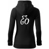 Cyklista oslavuje šesťdesiatku (60) - Mikina dámska trendy zipper s kapucňou - S ( Čierna )