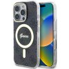 Guess IML 4G MagSafe kryt na iPhone 16 Pro Max (GUHMP16XH4STK) - čierny