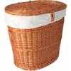 ČistéDrevo Prútený kôš na bielizeň obšitý