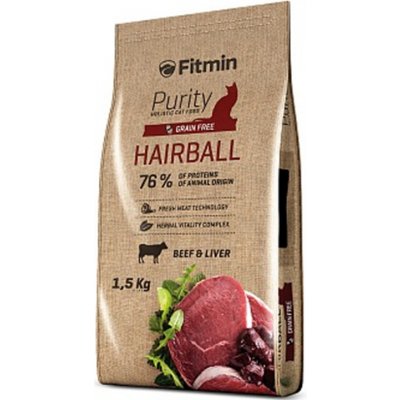 Fitmin cat Purity Hairball beef and liver 1,5 kg