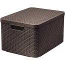 CURVER Úložný box RATTAN L, 44,5 x 24,8 x 33 cm, hnedý, 03619-210