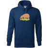 Kapybara a melón - Mikina pánska Cape s kapucňou - 4XL ( Polnočná modrá )