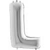 Nafukovací balónik písmeno L strieborné 102 cm - Grabo