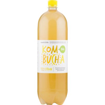 Country Life Kombucha bancha s príchuťou citrónu Bio 2 l