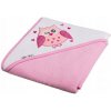 AKUKU Detská osuška 80x80 ružová so sovou