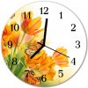 Nástenné sklenené hodiny Tulipány fi 30 cm