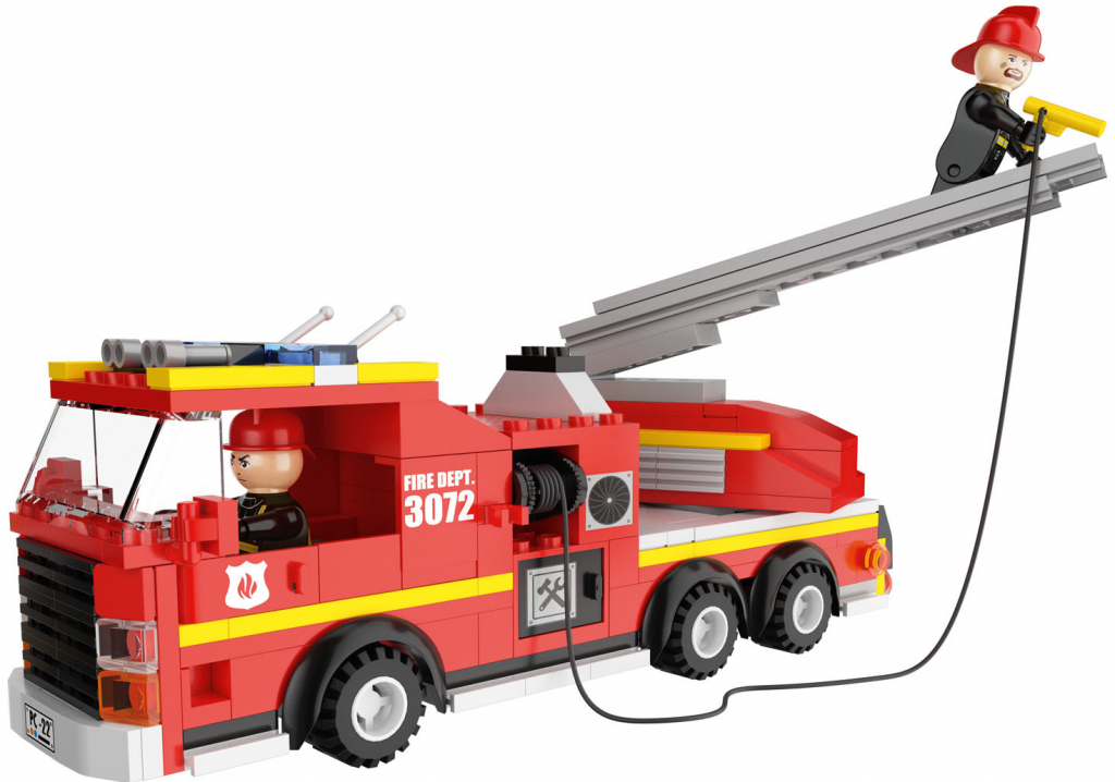 Playtive Clippys Stavebnica vozidlá M (hasičské auto s rebríkom)