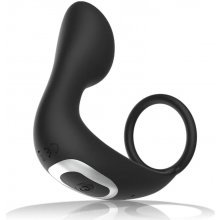 Black&Silver Anal Massager Remote Control Silicone Rechargeable Black