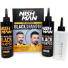 Nishman Hair&Beard Care Black Shampoo - farbiaci šampón, (200 ml farbivo, 200 ml aktivátor + aplikačná fľaša)