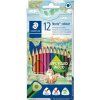 Farebné ceruzky, sada, trojhranné, STAEDTLER Noris Colour 187, 12 rôznych farieb