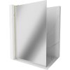 Mexen Kioto L, sprchová zástena Walk-In 80 x 200 cm, 8mm sklo vzor zrkadlo, zlatý lesklý profil,800-080-103-50-50