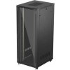 LANBERG 19'' VOĽNE STOJÚCA RACKOVÁ SKRIŇA 42U/800X1000 (FLAT PACK) S PRESKLENÝMI DVERAMI ČIERNA FF01-8042-12B