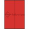 Labelea Samolepiace etikety 105x148 mm farebné papierové, na hárku A4, pre laserovú a atramentovú tlač, Farba etikiet Červená, Počet hárkov v balení 100 EPY105148PR004S
