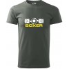 Boxer Piest - Klasické pánske tričko vyššej gramáže - 3XL ( Tmavá bridlica (sivá so zeleným nádychom) )