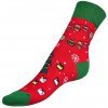 Bellatex dámske veselé ponožky Vianoce-2 DP/8227 červená Veľ. 43-46