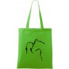 Kôň a ja silueta - Taška bavlnená - 42 x 38 cm ( Apple Green )