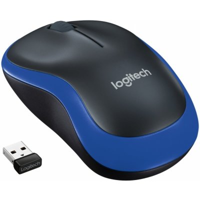 Myš Logitech Wireless Mouse M185 modrá, bezdrôtová, optická, symetrická, pripojenie cez U (910-002239)