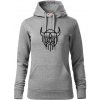 Viking logo - Mikina dámská Cape s kapucí - XL ( Tmavosivý melír )
