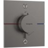 HANSGROHE ShowerSelect Comfort E batéria vaňová podomietková termostatická pre 2 spotrebiče kartáčovaný čierny chróm 15572340