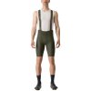 Castelli Espresso bibshort, Deep green Veľkosť: M Pohodlné letné cyklo kraťasy s trakmi