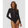 Seafolly dámske čierne jednodielne plavky Zip Front Surfsuit
