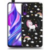 Picasee silikónový čierny obal pre Honor 9X Pro - Unicorn hviezdne nebo