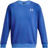 Pánska funkčná mikina cez hlavu Under Armour ESSENTIAL FLC NOVELTY CRW modrá 1381213-400 - S