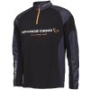Savage Gear Tričko Tournament Gear Shirt 1/2 Zip Black INK - L
