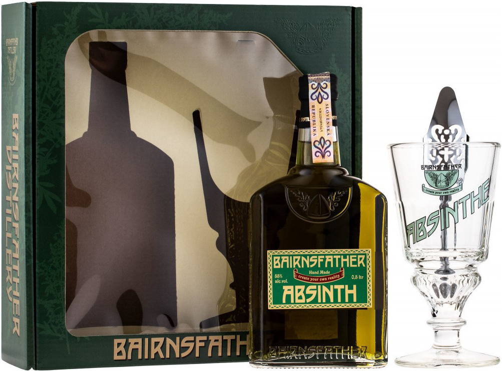 Bairnsfather Absinth 55% l (darčekové + pohár balenie od 1 € lyžička) 29,6 0,5