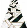 Najkoberce Behúň EMERALD exkluzívny 1015 glamour, marmur, geometrický zelený/zlatý 100 cm