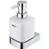 Nimco Nikau - Dávkovač mydla keramický s držiakom, 250 ml, biela/chróm NK 30031K-T-26