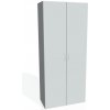 Hobis Šatníková policová skriňa Drive, 80x185x42 cm, sivá/sivá