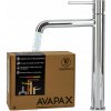 Stojanková umývadlová batéria Avapax ULTIMATE, strieborná