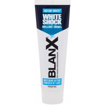 BlanX White Shock bieliaca pasta proti škvrnám na zubnej sklovine s okamžitým účinkom 75 ml