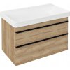 SAPHO - SITIA umývadlová skrinka 75,6x50x44,2cm, 2x zásuvka, dub Alabama SI080-2222