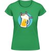Akciové Dámske Tričko Soft-Style Gildan - Motív - Pivo so smrtkou - Irish Green - M - Dámske