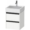Duravit Ketho.2 - Umývadlová skrinka, 55x48x46 cm, 2 zásuvky, matná biela K25274018180000