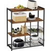 VASAGLE Kuchynský regál industriálny 80 x 95 x 35 cm