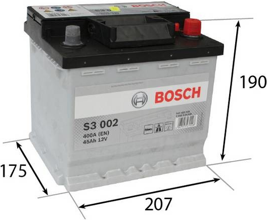 Bosch S3 12V 45Ah 400A 0 092 S30 020 od 52,9 € - Heureka.sk