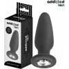 Addicted toys anal plug with jewel silicone size l 12.6 cm
