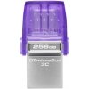 Kingston DataTraveler MicroDuo 3C/256GB/USB 3.2/USB-A + USB-C/Fialová DTDUO3CG3/256GB