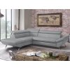 Rohová sedacia súprava Estelle, svetlo šedá látka, ľavý roh