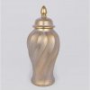 Eurolamp | Keramická dóza 40,8x17,5 cm zlatá/šedá | EU0525